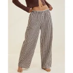 Aerie Off-Duty Poplin Trouser PJ - Deep Earth