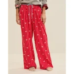 Aerie Street Flannel Trouser PJ - Bright Red