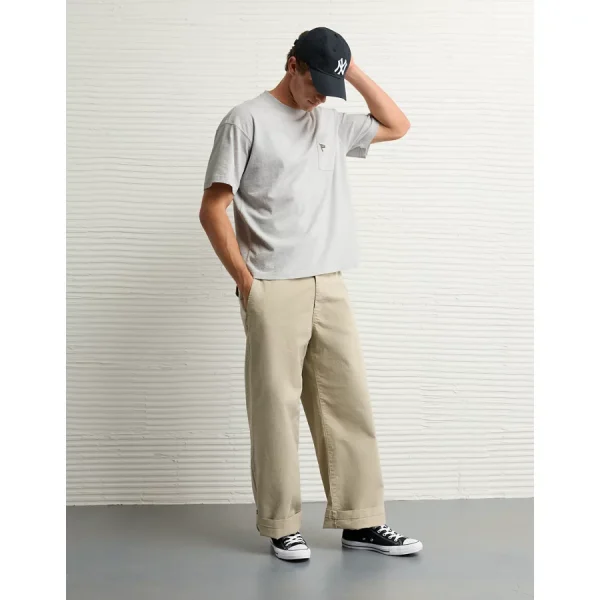 AE Boxy Nautical Graphic T-Shirt - Heather Frost