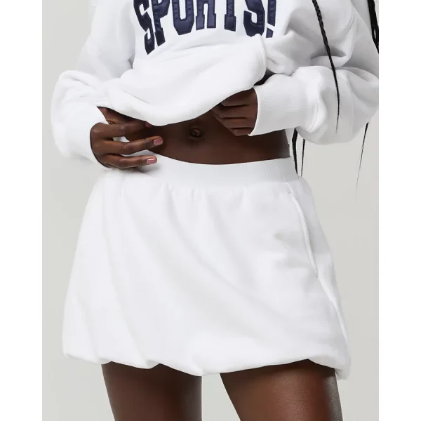 OFFLINE By Aerie Cloud Fleece Bubble Skort - White