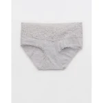 Superchill Vintage Lace Cotton Boybrief Underwear - Medium Heather Gray