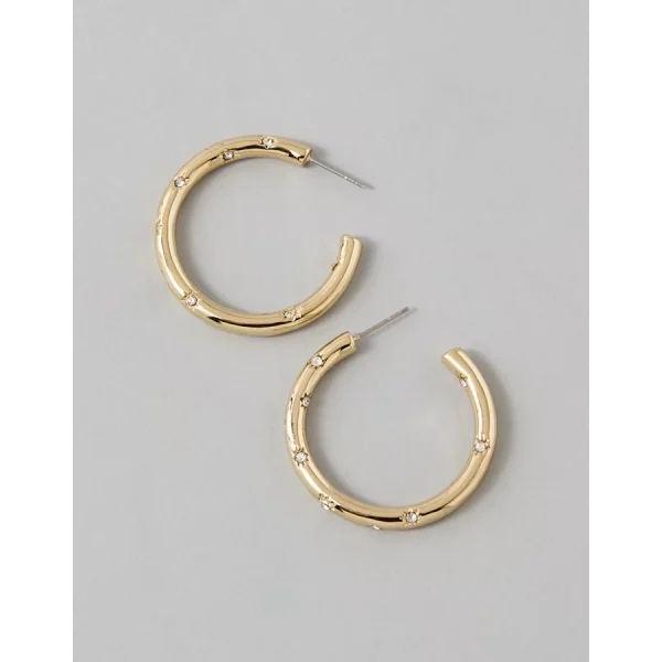 AE Hoop Earrings - Gold
