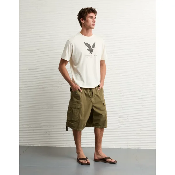 AE Lightweight Icon Logo Graphic T-Shirt - Cream