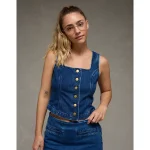AE Square Neck Vest - Medium Tinted Indigo