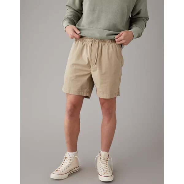 AE 7" Flex Lived-In Trekker Cargo Short - Khaki