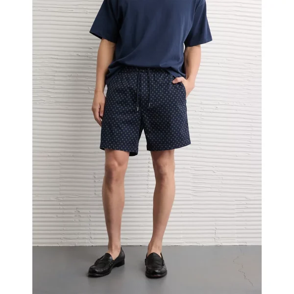 AE 7" Flex Printed Lived-In Trekker Short - Dark Blue