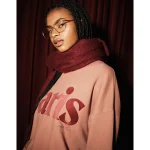 AE Velvet Graphic Crew Neck Sweatshirt - Faded Raisin