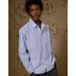 AE x Tru Kolors Poplin Striped Shirt - White