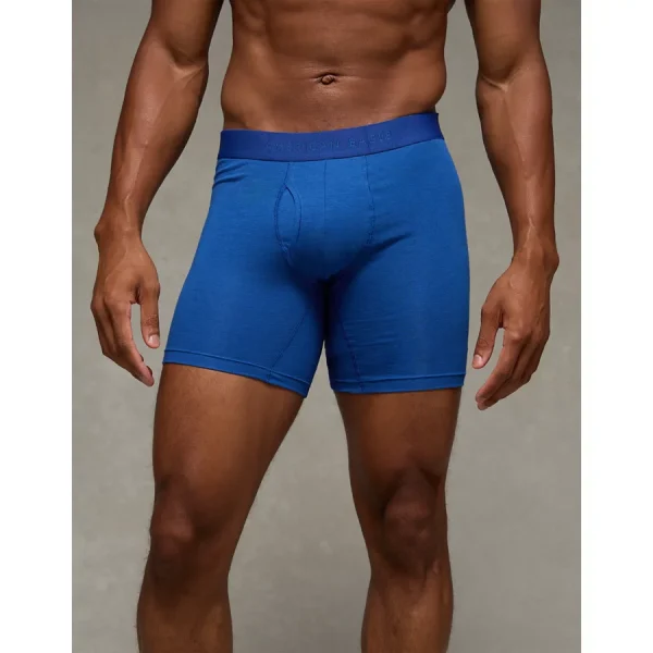 AEO Men's 6" Classic Boxer Brief - Steel Blue