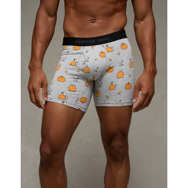AEO Men's Snoopy Halloween 6" Classic Boxer Brief - Grey