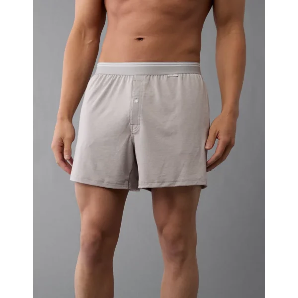 AEO Men's Ultra Soft Pocket Boxer Short - Grey