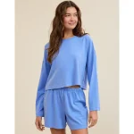 Aerie Dream Jersey Long Sleeve Top - Dream Blue