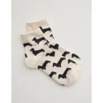 Aerie Fuzzy Quarter Socks - Dusted Slate