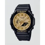Casio G-Shock Analog Digital Resin Gold/Black Watch - Black
