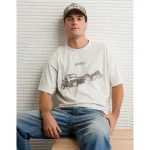 AE Boxy Jeep Graphic T-Shirt - Heather Gray