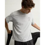 AE Boxy Logo Graphic T-Shirt - Heather Frost