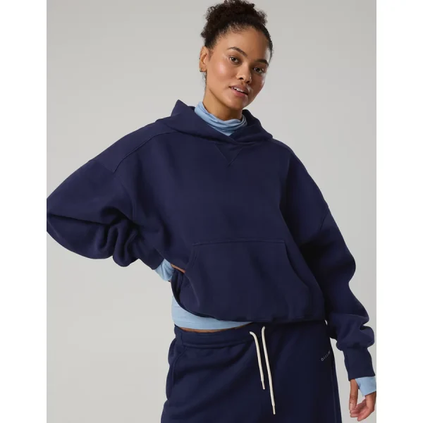 OFFLINE By Aerie Cloud Fleece Classic Length Hoodie - Royal Navy