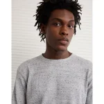 AE Cozy Waffle Thermal T-Shirt - Medium Heather Gray