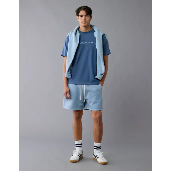 AE Lightweight Icon Logo Graphic T-Shirt - Navy