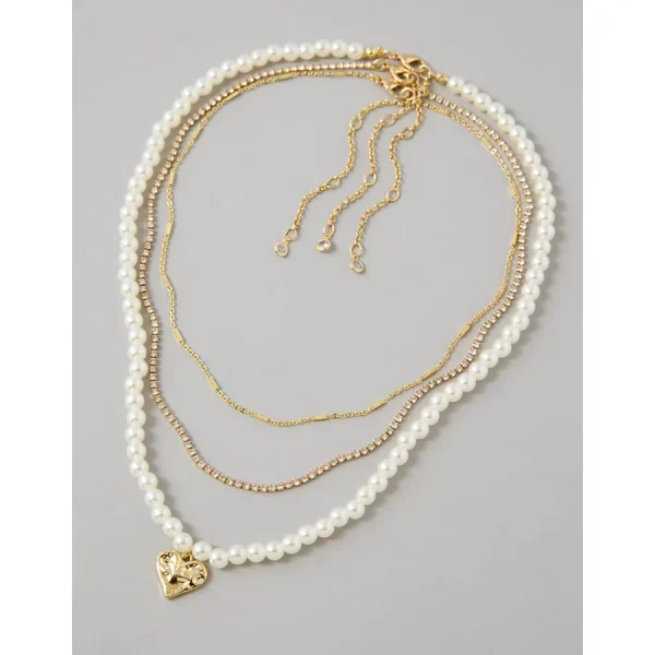 AE Pearl & Gold Necklace - Gold