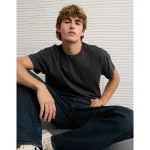 AE Shrunken Fit T-Shirt - Washed Black