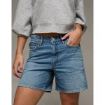 AE Strigid Super High-Waisted Relaxed Denim Short - Easy Breezy Blue