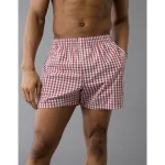 AEO Men's Poplin Classic Pocket Boxer Short - Red