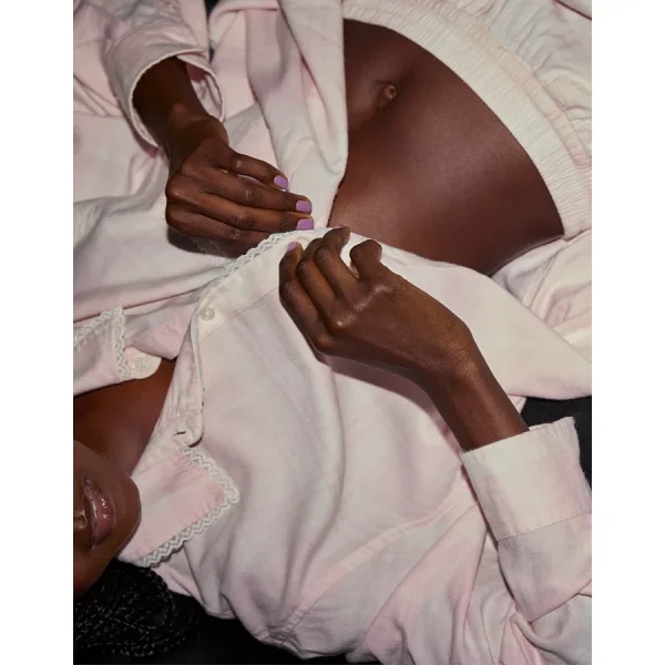 Aerie Flannel Pajama Shirt - Ballet Pink