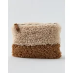 Aerie Fuzzy Fur Pouch - Sandbar