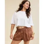 Aerie Let Loose Fleece T-Shirt - White