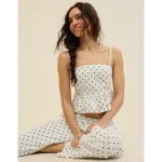 Aerie Seersucker Peplum Tank Top - Soft Muslin