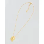 Athra Bubble Letter Necklace - Gold