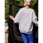 OFFLINE By Aerie Cloud Fleece Oversized Crewneck Sweatshirt - Light Heather Gray