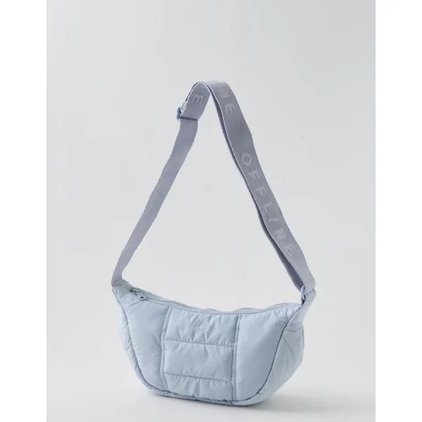 OFFLINE By Aerie Puff Love Mini Crescent Bag - Eyelet Blue