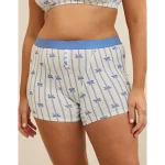 Superchill Cotton High Waisted Boxer Underwear - Blue