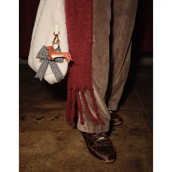 AE Dachshund Keychain Charm - Brown