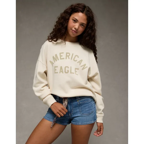 AE Funday Graphic Sweatshirt - Cream
