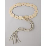 AE Oval Disc Fringe Belt - Sand