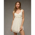 AE Ruffle Mini Dress - Cream