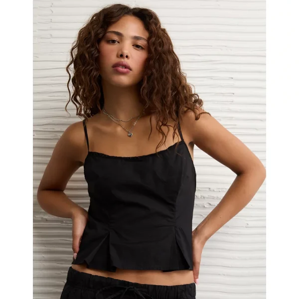 AE Scoop Neck Corset Top - Black