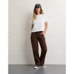 AE Stretch High-Waisted Utility Stovepipe Pant - Chocolate