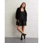 AE V-Neck Bow Cardigan - Bold Black