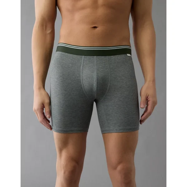 AEO Men's 6" Ultra Soft Boxer Brief - Crew Green