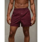 AEO Men's Poplin Classic Pocket Boxer Short - Wine