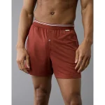 AEO Men's Ultra Soft Pocket Boxer Short - Rustic Red