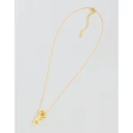 Athra Bubble Letter Necklace - Gold