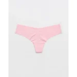 SMOOTHEZ No Show Thong Underwear - Club Pink
