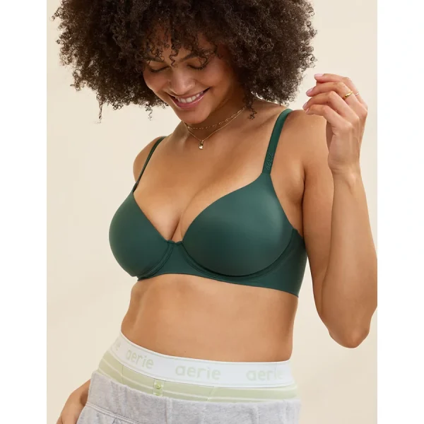 SMOOTHEZ Pull On Push Up Bra - Rugged Green