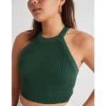 Superchill Seamless High Neck Bra Top - Sycamore